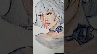 Портрет девушки portrait girl artwork france womenart портретакварелью francestyle watercolor [upl. by Neeoma256]