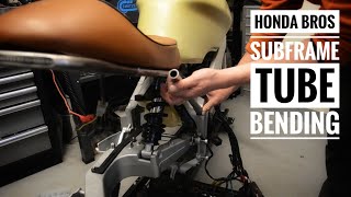 Honda Bros NT400 Restoration Project Part 19 Tube bending [upl. by Komsa]