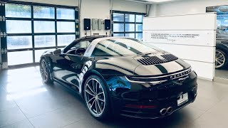 2021 Black Porsche 911 Targa 4S  Walk Around  DETAILS [upl. by Neysa268]