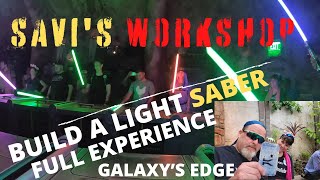 SAVIS WORKSHOP  BUILD A LIGHTSABER  STAR WARS GALAXYS EDGE  FULL EXPERIENCE 4k ORLANDO FLORIDA [upl. by Muhcan]