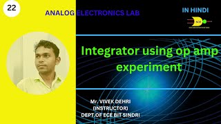 Integrator using op amp experimentintegrator [upl. by Paget706]