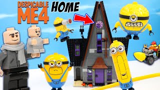 Despicable ME 4 Grus Family Mansion amp MEGA Minions Minifigures LEGO Sets Build Review [upl. by Ellevehs]