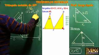 Triángulo Notable de 45° y 45° Ejercicios y Problemas Resueltos Geometría Trigonometría [upl. by Lubba]