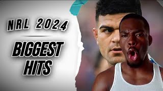 Reacting to NRL 2024  BIGGEST HITS [upl. by Whyte]