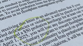 Lee County residents receive FEMA letter threatening to increase flood insurance rates [upl. by Thora]