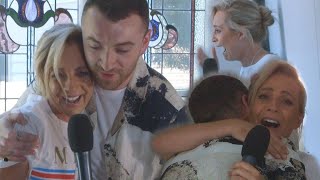 Sam Smith Surprises Fan In Her Living Room  Carrie amp Tommy [upl. by Nuawad]