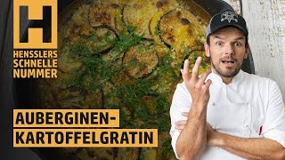 Schnelles AuberginenKartoffelgratin Rezept von Steffen Henssler [upl. by Lunna]