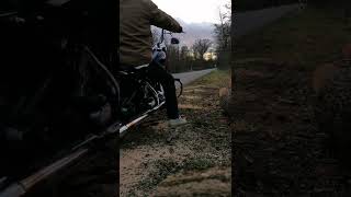 Harley Davidson Softail Evo 2in1 Kerker Supertrapp Fishtail Exhaust Auspuff Sound [upl. by Medin]