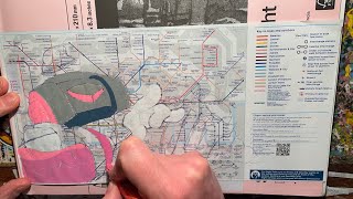 Timelapse  Using paint markers on a London tube map [upl. by Healey]