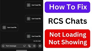 How to Solve RCS Chat Problem  How to Fix RCS Chat Not Showing in Google Message [upl. by Nagn]