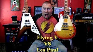 Gibson Flying V VS Gibson Les Paul [upl. by Lamar625]