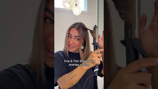 My everyday hair routine for my fine amp thin hair No extensions shorthair finehair thinhair [upl. by Williams784]