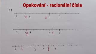 Opakování  racionální čísla 5 číselná osa zlomky [upl. by Biel801]