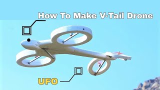 How To Make A V Tail Copter Drone Using kk215 Flight Controller Full Tutorial drone [upl. by Quintina]