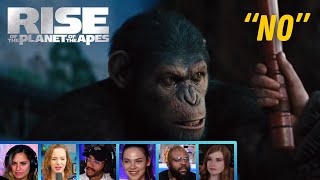 Reactors Reacting to CAESAR YELLING quotNOquot  Rise of the Planet of the Apes [upl. by Ettenajna]