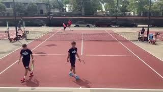 Flagler Mens Tennis vs Augusta Court 1 3192022 [upl. by Ahsita]