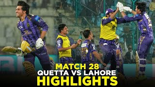 PSL 9  Full Highlights  Quetta Gladiators vs Lahore Qalandars  Match 28  M1Z2A [upl. by Conchita]