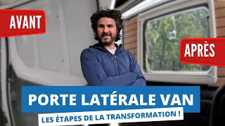 LA SUPER TECHNIQUE pour HABILLER la porte latérale de ton van aménagé [upl. by Vani]