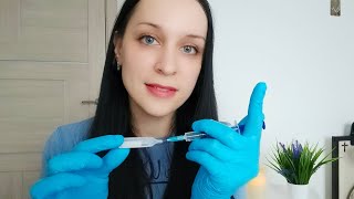 ASMR INJECTIONS IN THE FACE gloves inaudible whispers [upl. by Atteloc]