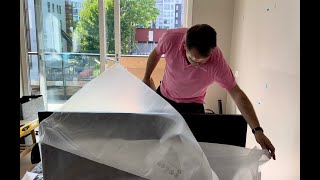 2024 65quotSamsung The frame unboxing and wall mounting [upl. by Story127]