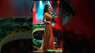 Girl dancing with Lord of the Snakes AGT fusion live agt shorts [upl. by Saberhagen]