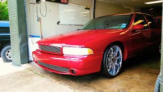 impala SS 1996 candy red on chrome and billet grill radio setup  Truly a nice car [upl. by Enahsed353]