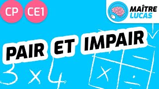 Pair et impair CP  CE1  Cycle 2  Maths  Mathématiques [upl. by Ekeiram]