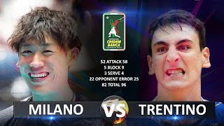 Milano vs Trentino  Italian Volleyball SuperLega 20232024 [upl. by Nairde]