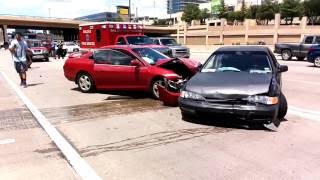 Dashcam car crash Dallas TX USA [upl. by Arhas]