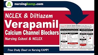 What is the Diltiazem verapamil Cardiac Meds Calcium Channel Blocker Nursing KAMP NCLEX 2019 [upl. by Bourgeois316]