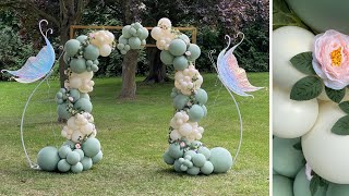 Rectangle Balloon Arch Tutorial  Garland Balloons Decoration [upl. by Rabin789]