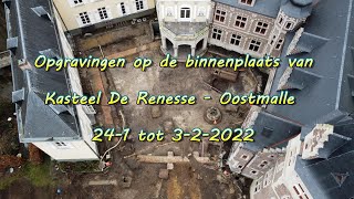 Opgravingen op de binnenplaats van Kasteel De Renesse te Oostmalle [upl. by Anikehs]