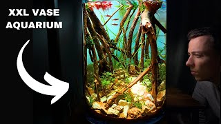 The Mangrove Forest Epic Low Tech XXL VASE AQUARIUM Aquascape Tutorial [upl. by Hsiri]