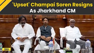 Upset Champai Soren Resigns As Jharkhand CM Paves Way For Hemant Soren  JMM [upl. by Khalsa]