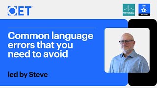 Class with OET Online Common Language Errors That You Need to Avoid [upl. by O'Shee]