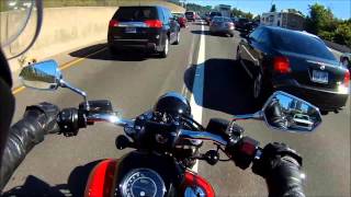 Lane Splitting on a 1900cc Cruiser [upl. by Emogene]