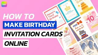 How to Make Birthday Invitation Cards Online [upl. by Susejedairam387]