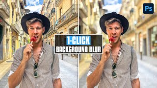 How to Blur Background in Photoshop using the New AIpowered Lens Blur 1 CLICK [upl. by Eenal]