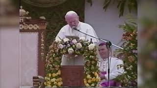 Pope John Paul II Speech at UST Grandstand 1995January13 [upl. by Ylrebmit]