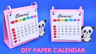 How to make Happy New Year 2022 CalendarDIY Paper CalendarCute Paper Calendar 2022 [upl. by Kevyn815]