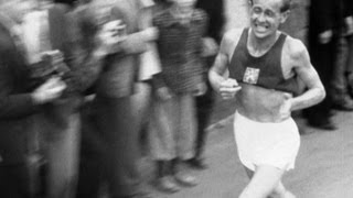 Emil Zátopek Wins 5000m 10000m amp Marathon Gold  Helsinki 1952 Olympics [upl. by Anselma]