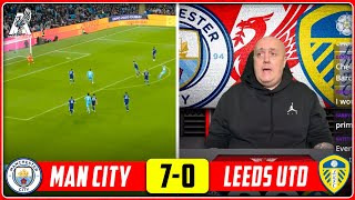 LIVERPOOL FAN REACTS TO MAN CITY 70 LEEDS HIGHLIGHTS [upl. by Emiaj530]