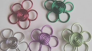 DIY Como hacer una flor con alambre Flower wire [upl. by Ifen]