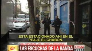 C5N  POLICIALES CAYO UNA BANDA DE ROBACAMIONES [upl. by Mame]