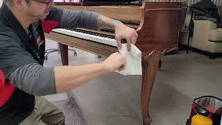 How to remove the action from a grand or baby grand piano Pianostothepeople [upl. by Annaik]