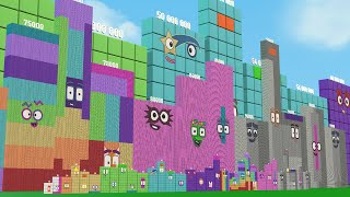 Numberblocks Super Duper Rectangle 99 99000 99000000 MILLION BIGGEST Numberblocks Number Patterns [upl. by Marco]