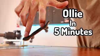 How to Ollie A Fingerboard In 5 Minutes and 34 Seconds [upl. by Yenot]