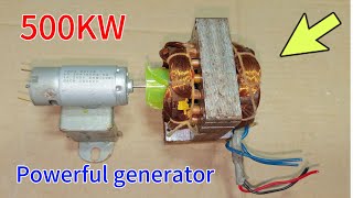 I Turn a Motor ALTERNATOR into an INFINITE ENERGY GENERATOR 230Volt500KW most powerful generator [upl. by Meilen257]