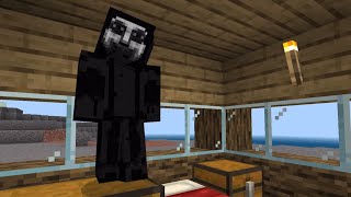 This scary dude will wait for you to come home after your Minecraft adventures  The Knocker Addon [upl. by Elinor754]