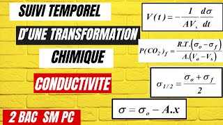 Suivi temporel dune transformation chimique Par mesure de conductivite 2BACPC SM [upl. by Oijile655]